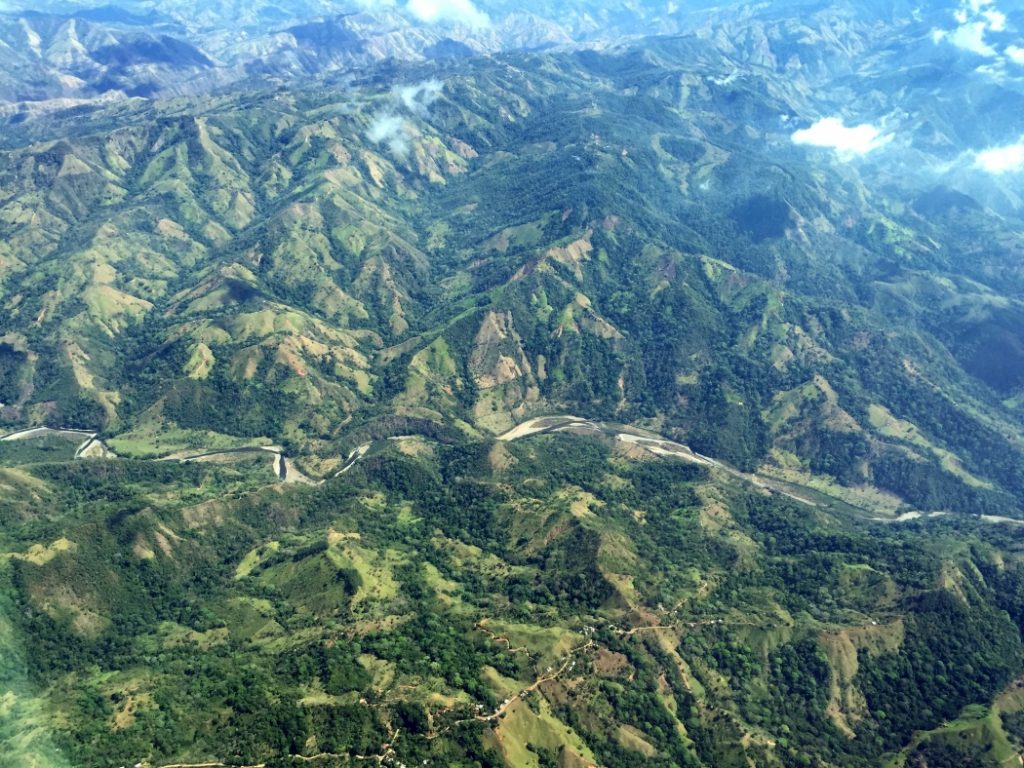 An aerial photograph of primary and secondary forest and agriculture fields on the Southern Pacific Coast of Costa Rica. Credit: Angélica Almeyda Zambrano/Science Advances